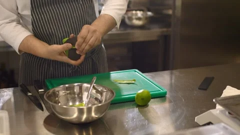 The chef is preparing food. Stock Footage 277131485