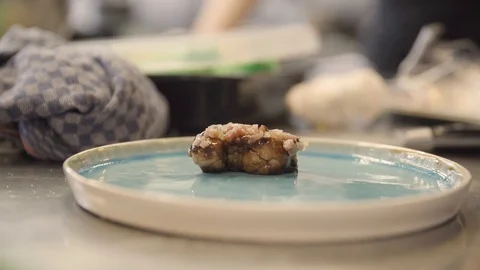 Chef Preparing Food In Kitchen Stock Footage 127036498