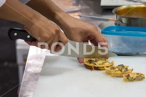Chef preparing food, meal, in the kitchen, chef cooking, Chef decorating dish Stock Photos
