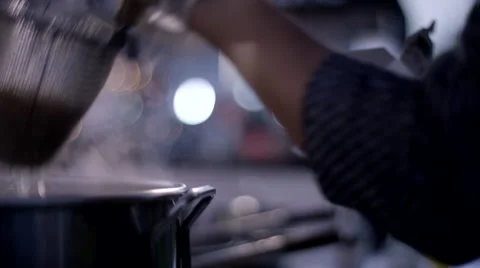 Chef preparing food at park. Stock Footage 63639451