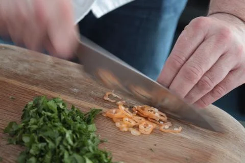 Chef preparing food Stock Photos