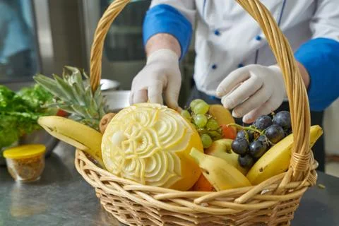Chef preparing food Stock Photos