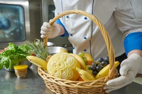 Chef preparing food Stock Photos