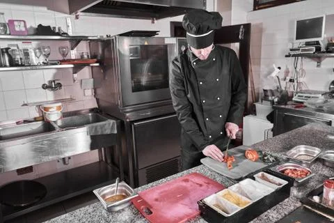 Chef Preparing Food Stock Photos
