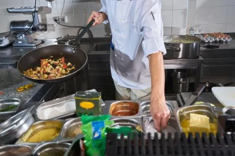 Chef Preparing Food Stock Photos
