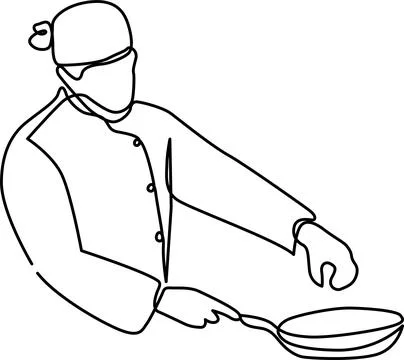 Chef preparing food Vector Illustrazione stock