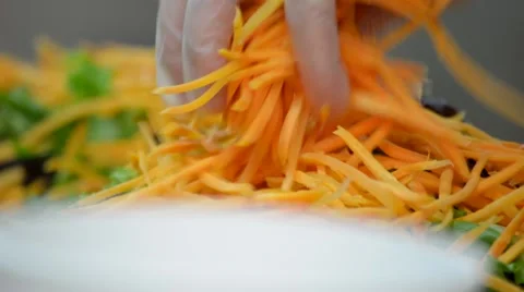 Chef Preparing Fresh Salad Stock-Footage 58103869