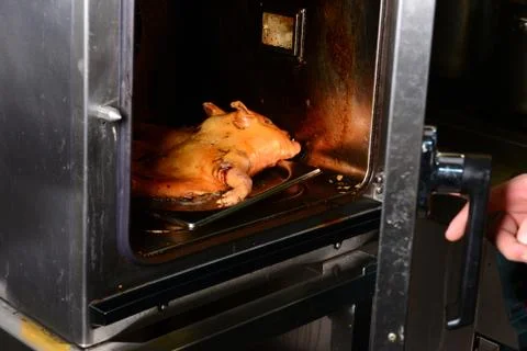 Chef preparing italian pork Stock Photos