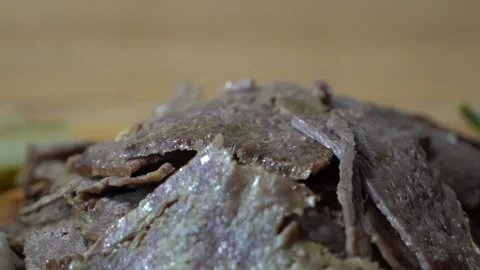 Chef is preparing meat doner. Stock Footage 150094016