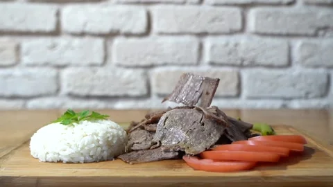 Chef is preparing meat doner. Stock Footage 150094021