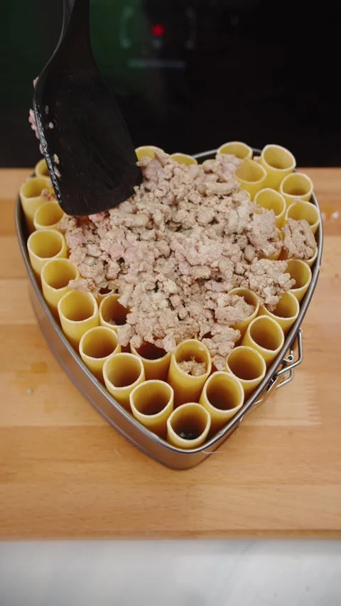 Chef Preparing Pasta with Meat Video stock 282730265