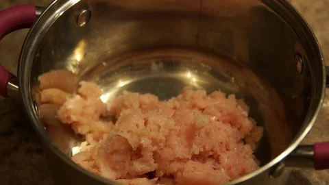 Chef preparing pies. Cooking process. Traditional food. Minced meat. Baking Stock Footage 99392140