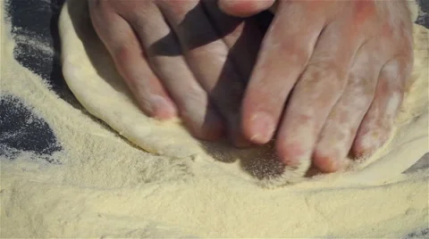 Chef Preparing Pizza Dough Stock Footage 67647121