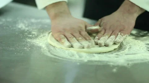 Chef preparing a pizza Stock Footage 61851321