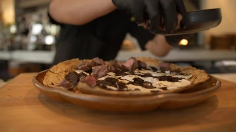 Chef Preparing Pizza Stock Footage 90011867