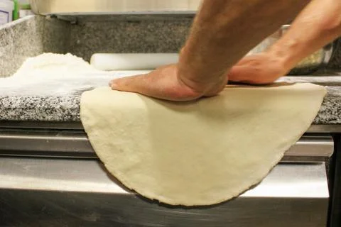Chef preparing pizza Stock Photos