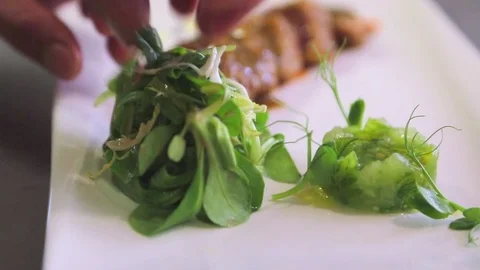 Chef preparing a salad Stock Footage 75484885