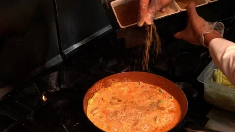 Chef Preparing Sauce in Kitchen Stock Footage 318303586