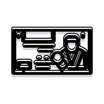 Chef preparing sushi rolls in a restaurant kitchen Stock Illustration