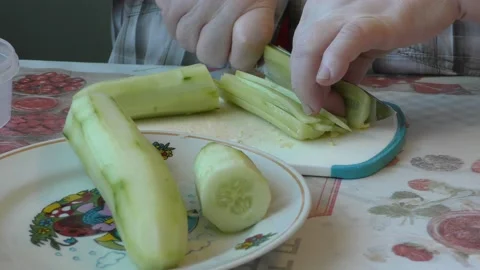 The chef is preparing a traditional Russian salad Olivier. Stock Footage 194157111