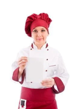 Chef presenting new menu Stock Photos