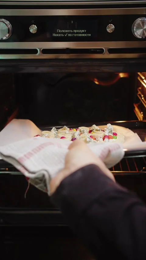 The Chef Puts the Pie in the Oven 스톡 동영상 282674615