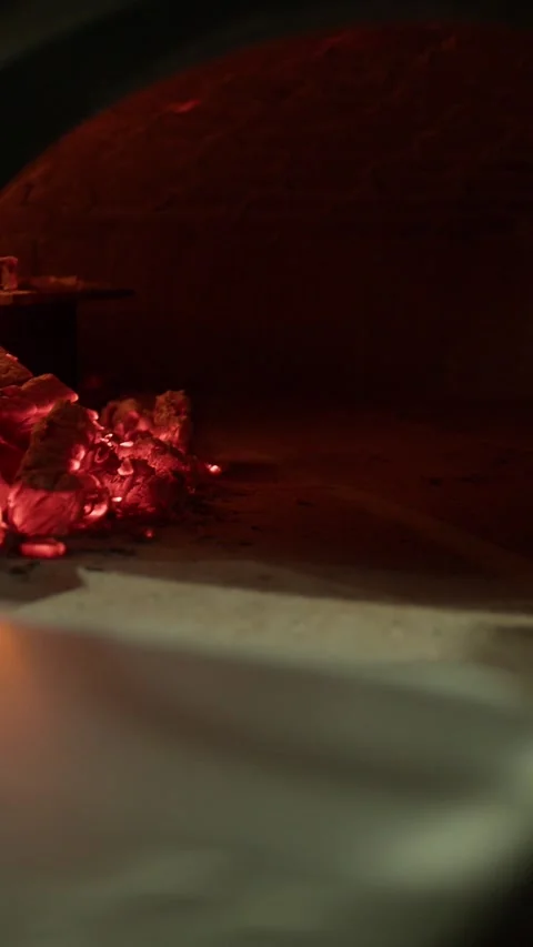 Chef Putting The Pizza Inside The Oven Stock Footage 288571158
