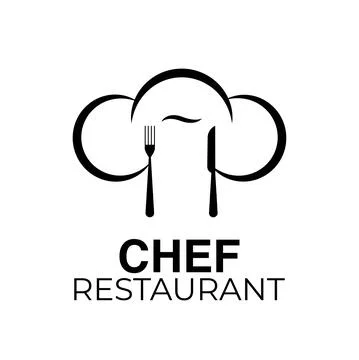 Chef restaurant logo design Stock Illustration
