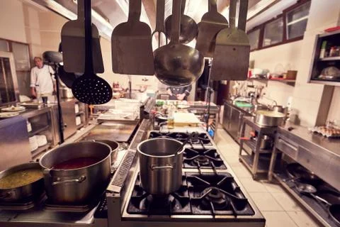 Chef in Restaurant Stock Photos