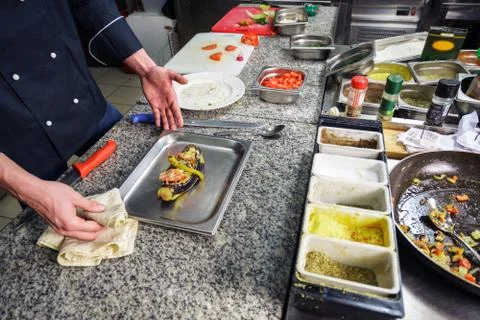 Chef in Restaurant Stock Photos
