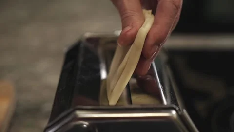 Chef rolling out the dough. Stock Footage 146877980