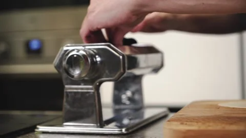 Chef rolling out the dough. Stock Footage 146880143