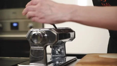 Chef rolling out the dough. Stock Footage 146880144