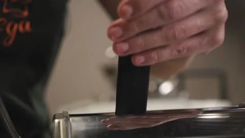 Chef rolling out the dough. Stock Footage 146880154