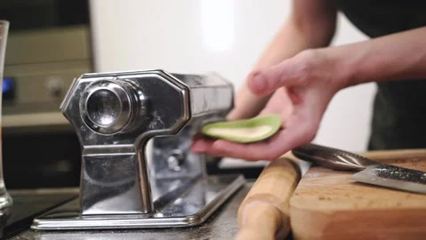 Chef rolling out the dough Stock Footage 147306660