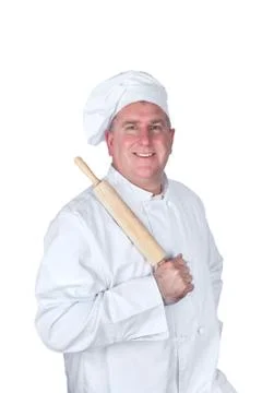 Chef with rolling pin Stock Photos
