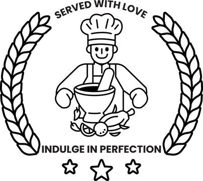 A chef is serving food with love 스톡 일러스트