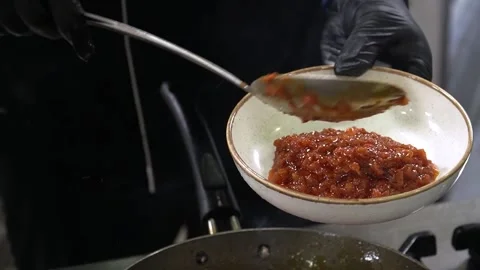 Chef Serving Sauce Stock Footage 319950508