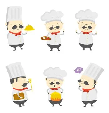 Chef set group Stock Illustration