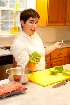 Chef showing off Stock Photos