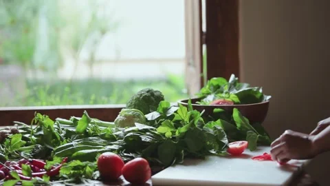 Chef Slicing Red Chili on Cutting Board for Traditional Cooking Preparation 스톡 동영상 339555513