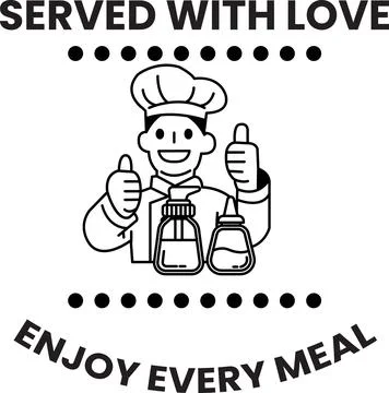A chef is smiling 스톡 일러스트