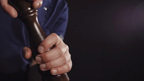Chef spinning pepper mill Stock Footage 113081561