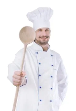 Chef with spoon Stock-Fotos