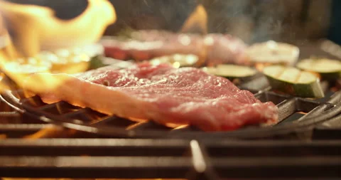 Chef sprinkling spices on meat Stock-Footage 311831098