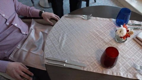 Chef takes the dish to the guest in the restaurant Stock Footage 79707930