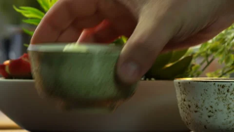 Chef Takes The Plate 스톡 동영상 145640751