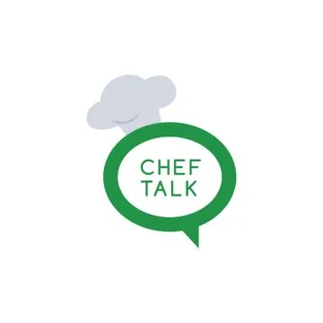 Chef talk logotype Stock-Illustration
