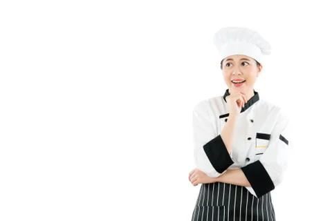 Chef thinking looking smiling and happy Photos