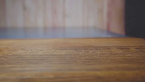 Chef throw the meat on the chopping board Stock Footage 73816327